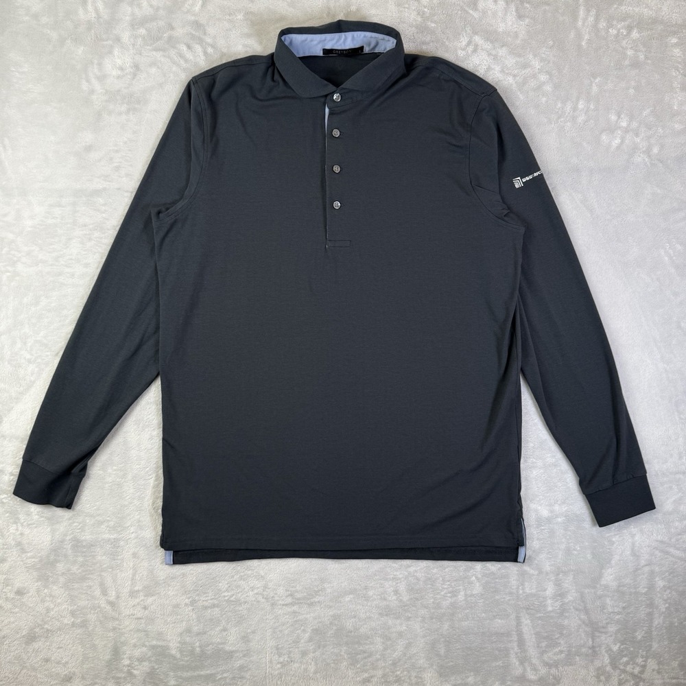 Greyson Longsleeve Athletic Button Up Shirt Men's Large Grey Golf‎ Workout